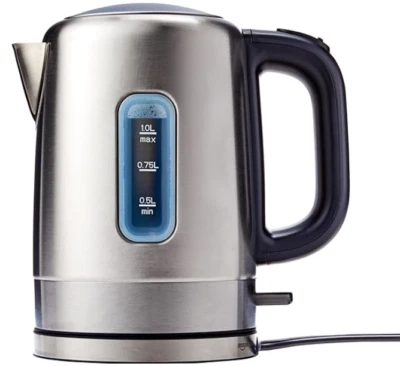 Electric Kettle, Auto Shut-Off, Dry Protection, BPA-Free, 1.1L, Stainless Steel - Image 1 of 4