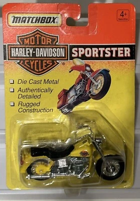 Matchbox Harley Davidson Sportster Amarillo 1993 Stunt Cycle 1/20 Die Cast Foto 1 de 4