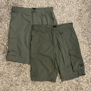 Lot Of 2 Boy Scouts Of America Shorts Adult Med Green Centennial Uniform Cargo - Picture 1 of 20