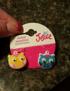 Pendientes de búho de justicia para niñas nuevos con etiquetas - Imagen 1 de 1