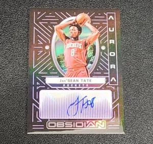 Jae'Sean Tate 2021 Panini Obsidian Aurora Auto Purple Autograph /75 Rockets - Picture 1 of 7