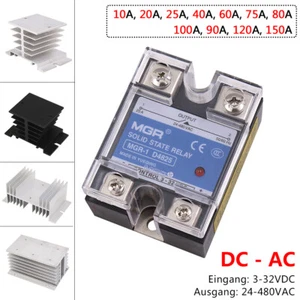 Einzelphase DC-AC Halbleiterrelais SSR 10-150 amp Eingang 3-32V Ausgang 24-480V - Picture 1 of 27