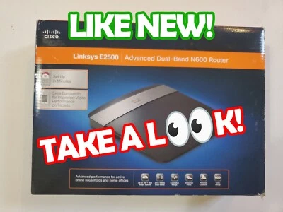 Cisco Linksys E2500 Advanced Dual-Band Wireless-N WiFi 4-Port Router Module N600 - Image 1 of 4