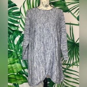 J. Jill Pure XL Blue White Faux Layered Cozy Lounge Spring Lightweight Tunic Top - Picture 1 of 8