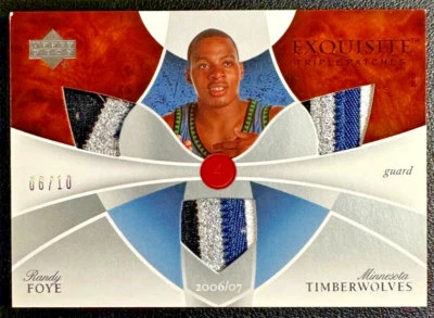 RANDY FOYE 2006-07 UD Exquisite Collection Triple Patches 4-Colors RC 06/10 - Image 1 of 2