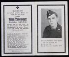 WWII German Sterbebild Death Card Anton  Alois Lindenbauer Panzer Gunner PAB