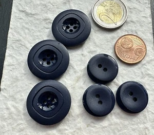 6 Stück Knöpfe 20+27mm❤️marine❤️dunkelblau❤️zu Wolle Jackenknopf Ersatzknopf - Bild 1 von 2