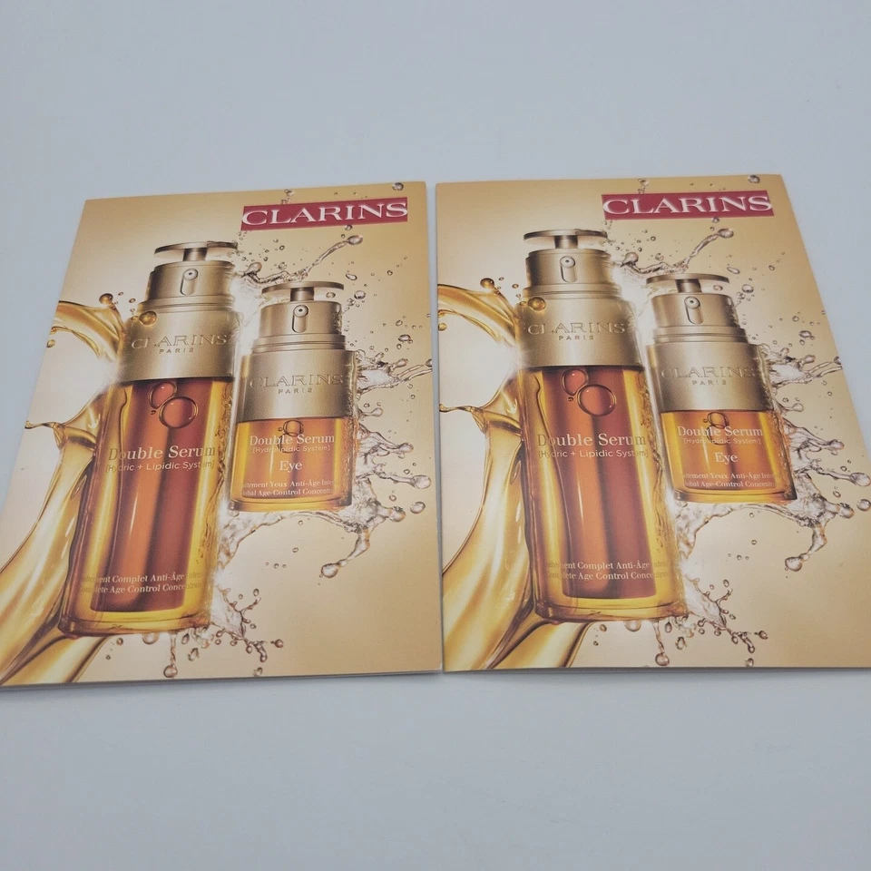 (25) CLARINS Double Serum & Double Serum Eye 0.03oz 0.9mL Ea Packs Sample