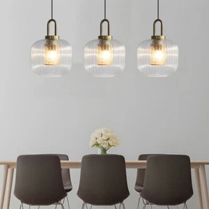 Nordic Simplicity Mini Chandelier Glass Shade Pendant Light Kitchen Island Lamp - Picture 1 of 9