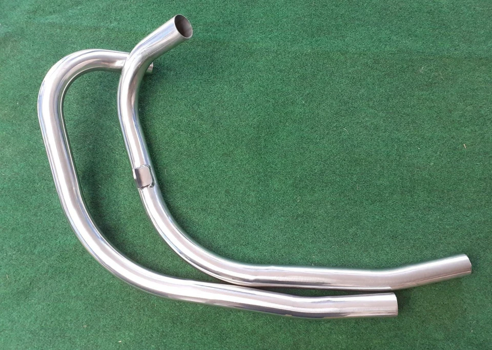 Tubos de escape desequilibrados Triumph T140 TR7 Tiger 750cc 1973-1979 Hechos en Inglaterra Foto 1 de 1