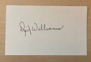 Dick Williams Autographed 3 x 5 card - Picture 1 of 1