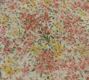 "Blüten & Schmetterlinge" Blumenstoff von Northcott Studio rosa gelb 1 + Yards - Bild 1 von 14