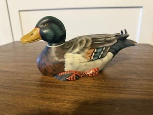 Hand Carved & Painted Wooden Duck Made In The Philippines - Picture 1 of 10