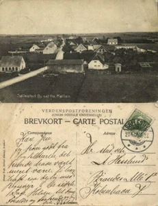 Postal de Dinamarca, SØLLESTED, por set fra Møllen (1909) - Imagen 1 de 3