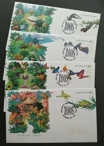 1994 Australia Zoos Endangered Species FDC 4 covers (Pre Stamped Envelope) Lot-A - Picture 1 of 5