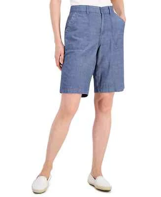 /LX008/ Karen Scott Women's Cotton Shorts Blue Sz 6 - Image 1 of 3