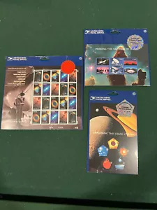 Vintage US Postage stamps -3 SHEETS - Hubble, Solar System Probing MINT LOT 21 - Picture 1 of 5
