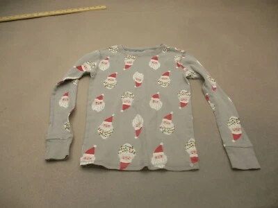 Pijama de malha OLD NAVY tamanho L(10) infantil unissex cinza 100% algodão manga longa 205 - Imagem 1 de 4