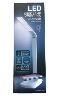 Tzumi LED Adjustable Desk Lamp and Wireless Charger Android & iPhone Compatible - Image 1 of 2