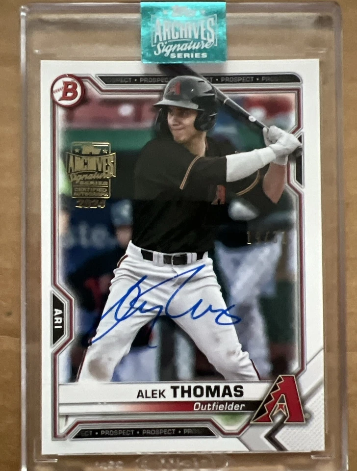 ALEK THOMAS 2024 TOPPS ARCHIVES SIGNATURE SERIES AUTOGRAPH AUTO #19/31 T1687 - Image 1 of 3