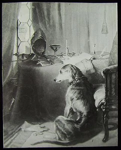 Glass Magic Lantern Slide HIGH LIFE C1900 ART LANDSEER - Picture 1 of 2