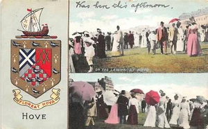 uk40333 floreat hova hove real photo uk coat of arms - Picture 1 of 2