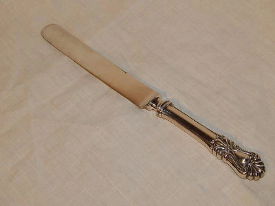 ANTIQUE  WATSON & NEWELL CO STERLING DINNER KNIFE  BEAD PATTERN 1890 #6 — 第 1/4 张图片