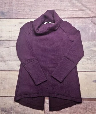 Soft Surroundings Cowl Neck Sweater Size Small Purple Textured - Image 1 of 4