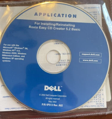 Dell Application Installing/Reinstalling Roxio Easy CD Creator 5.2 Basic 4P513 - Image 1 of 4