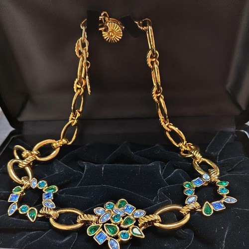 SAINT LAURENT (YSL) Collana YVES SAINT LAURENT rara collare floreale spedita dal Giappone!! JP!!!!!!!!!!