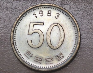 1983 Korea 50 Won - Picture 1 of 2