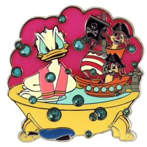 Prendedor divertido para la hora del baño Donald Chip & Dale Bubbles Disney Store PP77177 2010 LE250 - Imagen 1 de 3