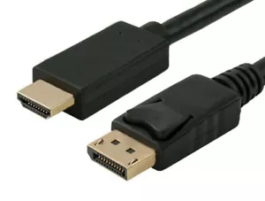 10ft Display Port DisplayPort DP to HDMI Converter Adapter Cable 4K 1080p PC New - Picture 1 of 1