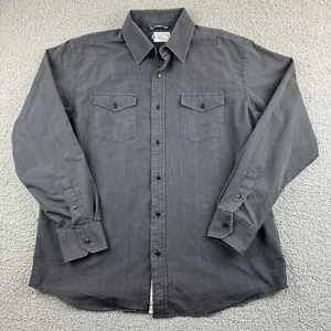 Ezekiel Shirt Mens Extra Large Gray Long Sleeve Button Down Pocket Casual Cotton - Picture 1 of 8