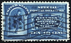 U.S. Used Stamp Scott #E5 10c Special Delivery. XF. Spectacular Flag Cancel. - Picture 1 of 2