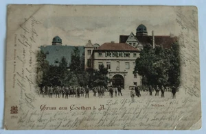 Alte AK +++ Gruss aus Coethen i. A. - Schloss (1899) +++ gelaufen - Bild 1 von 2