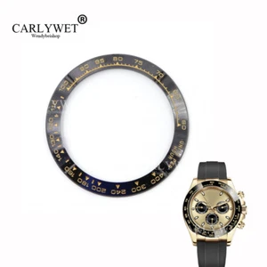 TOP GRADE NEW Black/Gold Ceramic Bezel Insert For Daytona Watches 116500 116520 - Picture 1 of 8