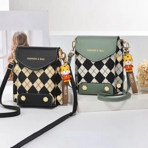 All-match Shoulder Bag Wide Strap Small Square Bag Crossbody Bag for Phone - Picture 1 of 13