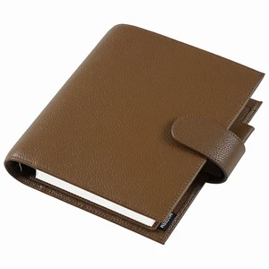 Luxe 2.0 Series Personal Wide Size Planner Pebbled Grain Leather with 30 MM Silv - Picture 1 of 12