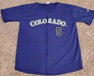 MLB Colorado Rockies Jersey Carlos Gonzalez #5 SGO Taco Bell Size XL 22pit2pit - Picture 1 of 7