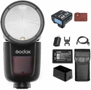 UK Ship Godox V1-S 2.4G TTL 1/8000s Camera Round Flash + X2T-S Trigger for Sony - Picture 1 of 12
