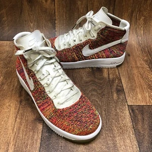 Nike Air Force 1 Ultra Flyknit Men's Size 8 Basketball Rainbow High Top Athletic - Picture 1 of 9