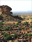 2006 Print Africa Dogon Village of Songho Granaries amidst Rock Cliffs