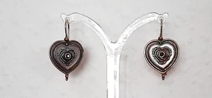 SILBER DESIGN OHRRINGE ° 925 ° Trachtenschmuck° Granat ° Meistermarke ° HERZ ° - Picture 1 of 10