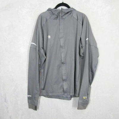 Mountain Hardwear Mens XL Gray Hooded Full Zip Jacket Activewear - Image 1 of 4