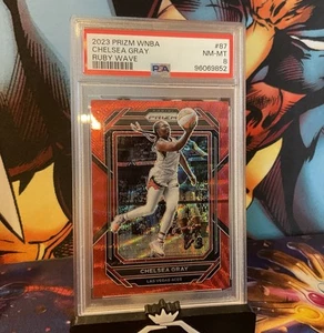 🔥2023 Prizm WNBA # 87 Ruby Wave Chelsea Gray Psa 8 Las Vegas Aces - Picture 1 of 4