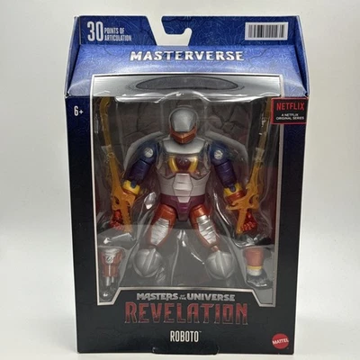 Boneco de ação Masters of the Universe Masterverse Roboto 2022 Mattel novo na caixa - Imagem 1 de 4