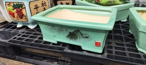 Ceramic Bonsai Pot | Decorative Painting | Drainage Hole (Various Options) - Picture 1 of 11