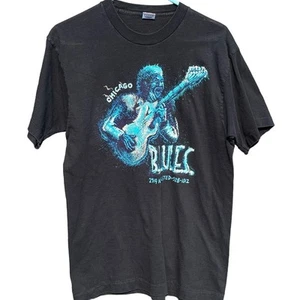 T-shirt nera vintage 1995 Chicago Blues Festival BB King taglia large - Foto 1 di 6