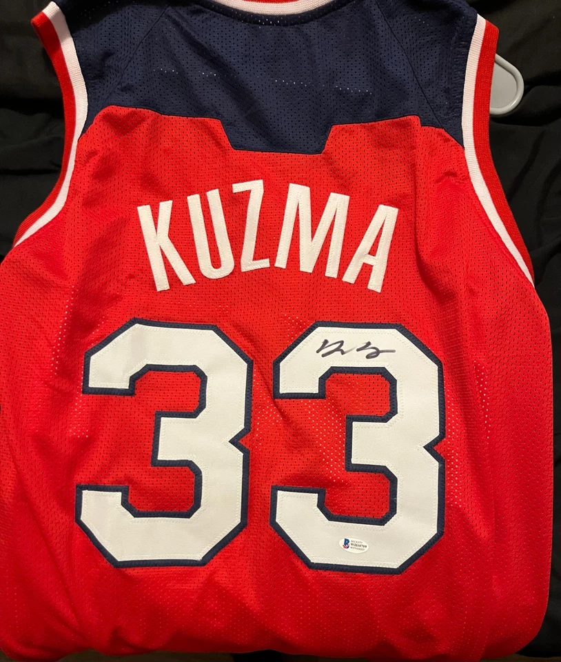 Kyle Kuzma Signed Jersey PSA Washington Wizards Autographed - Image 1 of 2
